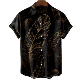 Heren Overhemden Mode Heren Hawaiian Shirts Veer Grafische Mouw Oversized Kleding Tops Korte Casual Zee Zomer Kleding VAKANTIE Harajuku 230710