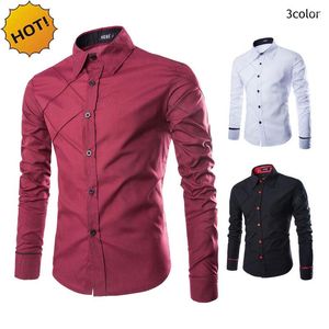 Camisas masculinas moda primavera homem manga longa camisa lazer desgaste caminhada grade linha noite