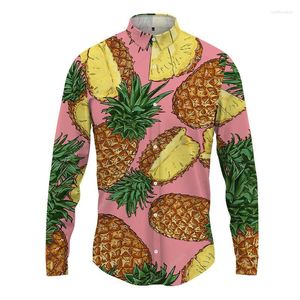 Camisas de vestir para hombres Camisa hawaiana divertida Impresión 3D Camiseta de manga larga informal para hombres Cárdigan de estilo con botones a la moda Primavera y otoño grandes