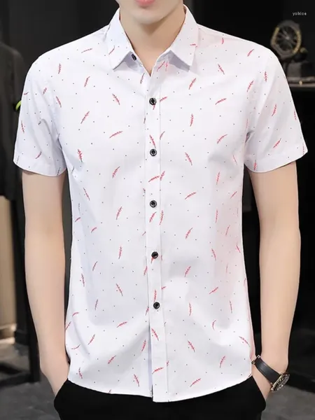 Chemises habillées pour hommes Coton de haute qualité Short Shirt coréen Summer Sim Plus taille Cool Brand Casual Youth Caspire Soft Design Top