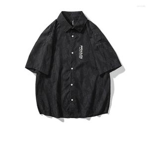 Chemises habillées pour hommes Chemise japonaise à manches courtes Lâche Grande taille Plancton Shuai Tendance Manteau Été Marée Marque Tenue décontractée