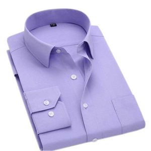 Heren-jurk shirts macroSea klassieke stijl heren vaste shirts lange mens casual shirts comfortabele ademende heren kantoorkleding d240507