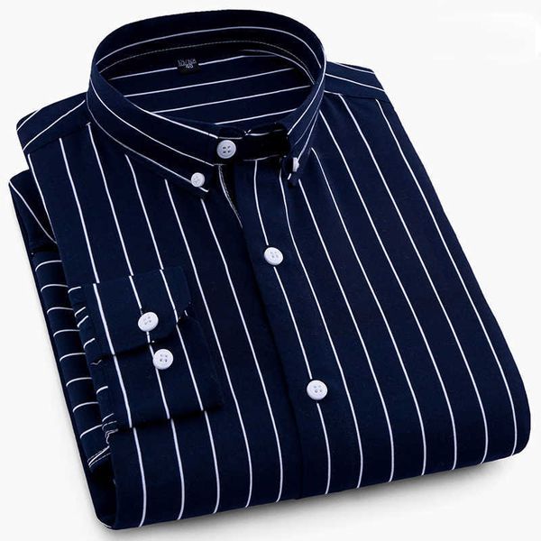 Camisas de vestir para hombres Camisa de vestir para hombres Camisas con botones a rayas informales de negocios para hombres Ropa de marca Slim Fit Camisa de manga larga Masculina M-5XL NS5561 P230427