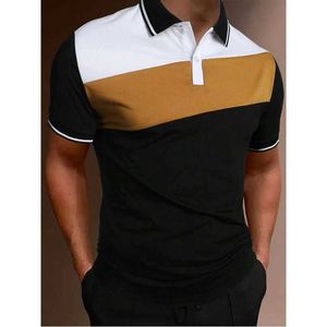 Heren -jurken Shirts Men Summer Short Sle Spell Color Shirt Men Slim Fit Sport Shirt.D240507