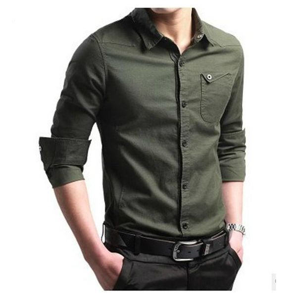 Chemises habillées pour hommes Hommes T-shirts tactiques en plein air Automne Armée Vert Militaire Combat T-shirt 2022 Printemps Randonnée Chasse Coton Tissu Top T-shi