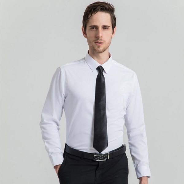 Hommes chemises habillées hommes chemise blanche coupe régulière à manches longues formel professionnel vêtements de travail affaires Social Blouse Camisas en gros