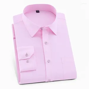 Chemises de robe masculine Mentes mignonnes rose bouton formel collier social chemise sociale masculine.