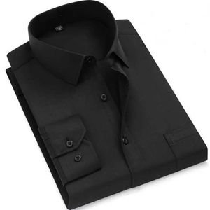 Chemises de robe masculine pour hommes robe décontractée la chemise de traîneau long twill blanc bleu gris black shirt for hommes chemises de marque sociale 6xl 7xl 8xl 9xl gozbkf d240507