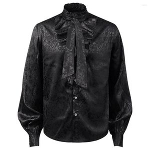 Chemises habillées pour hommes Hommes Renaissance Médiévale Steampunk Brillant Victorien Gothique Hauts À Volants Cosplay Vintage Hommes