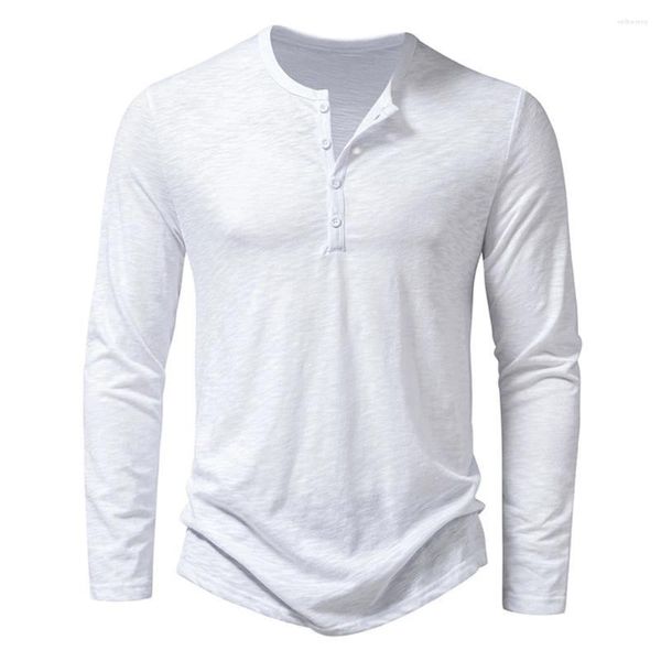 Camisas de vestir para hombres Camisa para hombre Camisetas Transpirable Casual Clásico Ajuste cómodo Manga larga Cuello redondo Regular Slim Playa Diario