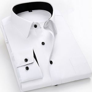 Heren DRAAD SHIRTS MENS WERK SHIRTS MERK Zachte vierkante kraag met lange mouwen vaste vaste effecten/ twill mannen