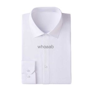 Camisas de vestir para hombre ¡NUEVO! Camisa de manga larga formal de negocios a cuadros para hombre Camisa de popelín para hombre con ajuste extra delgado y puño único con cuello Windsor - Blanco S ~ 6XL YQ230926