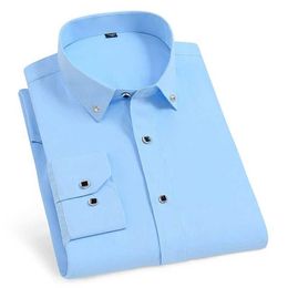 Herenjurk shirts nieuwe mannen Franse manchetknopen shirt heren strepen shirt met lange slees casual merk shirts slanke fit Franse manchetdrishirts d240507