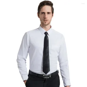 Heren Overhemden S-8Xl Grote maat Klassiek Formeel Lange mouwen Modieus Zakelijk Kantoor Wit Blauw Professioneel Overhemd Kleding