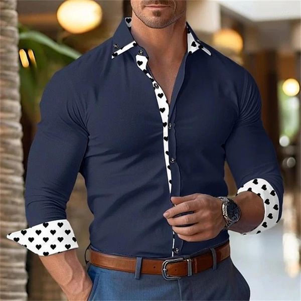 Chemises habillées pour hommes, motif de chemise imprimé en 3D, vêtements à manches longues, grande taille, Shopping quotidien, styliste, confortable et respirant