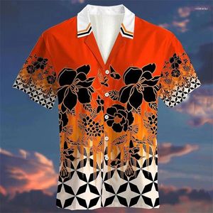 Heren-jurken shirts shirt t-shirt casual Hawaiiaanse korte mouwen bloemen HD-kwaliteit designerontwerp 2024 Europese maat