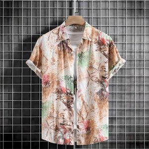 Chemises habillées pour hommes Chemise simple pour homme Impression 3d Casual Top à manches courtes Beach Party Homme Vêtements Loose Hawaiian Man Street TShirt Blouse 230628