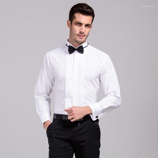 Chemises Habillées Homme Printemps/été 2023 Chemise Française Noeud Papillon Hirondelle Plomb Marié Homme Mariage Performance Banquet