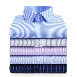 Overhemden voor heren Stretch anti-rimpel katoen PIus-overhemden voor heren, overhemden met lange mouwen voor heren, slim fit, camisa, sociaal zakelijk blouseoverhemd 230724