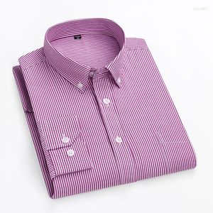 Chemises habillées pour hommes chemise à manches longues rayée décontractée simple et confortable pour les vêtements extérieurs revers affaires