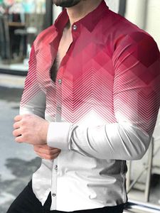 Chemises habillées pour hommes à la mode chemise de luxe légère motif décontracté imprimé hauts à manches longues vêtements de fête Cardigan S-6XL