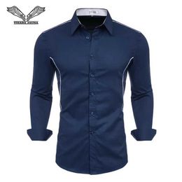 Chemises habillées pour hommes Visada Juana 2022 100% coton Mens Long Slve Robe Shirt de haute qualité Male Homme Casual Fits Tops Bouth Down Shirts Clothing Y240514