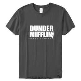 Men's Dunder Mifflin Paper Inc Office TV Show Cotton T-shirts Summer T-shirt Unisexe Vêtements 277g