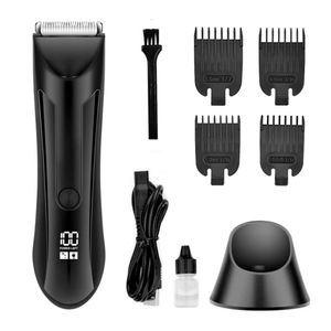 Trimmer privé électrique pour hommes Hine Water Wash Rasage Couteau Couteau Corps Corps Ciseaux LCD Affichage numérique DDMY3C