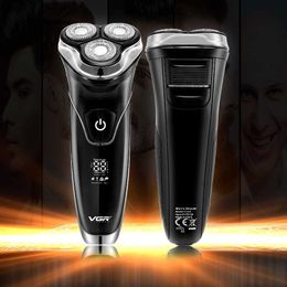 Rasoir électrique pour hommes rasoir intelligent barbe cheveux rasage Pop-up Timmer étanche Machine à raser hommes LCD affichage rasoir électrique L230823