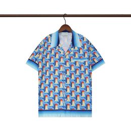 Men's Embroidery Print Shirts Casual Pants Button Down Short Sleeve Hawaiian Shirt Suits Summer Beach Shorts Designer