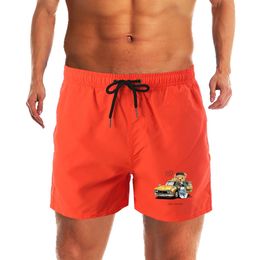 Heren Fashion Beach Shorts Gym Korte broek Teddybeer Gedrukt Sneldrogende zwembroek Broek Mannelijke Casual Movement Surfing