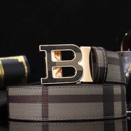 Marca de moda para hombres Belt Belt Designer Letter B Automatic Buckle Plaid Business Casual Belt190d