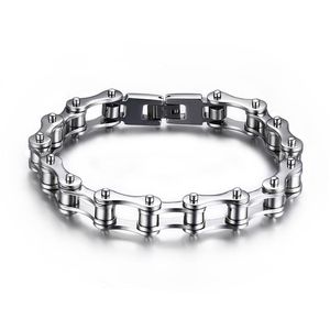 Cadena de moda para hombre Diseño clásico Joyería punk Pulsera de acero inoxidable Motociclista especial Bicicleta Motocicleta Para hombre Pulseras Brazaletes Pulsera