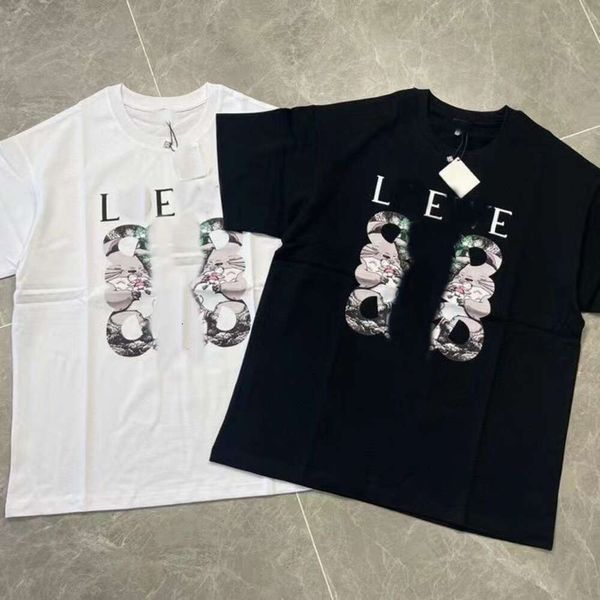 Créateur de mode pour hommes Loes classique 23s Printemps et été marée marque mille tour Chihiro dessin animé Totoro imprimé couple décontracté T-shirt à manches courtes