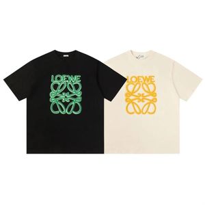 Camiseta de diseñador de moda masculina de lujo de alta calidad de alta calidad Patrón bordado de primavera/verano Manga corta Camiseta para hombres y mujeres Summer