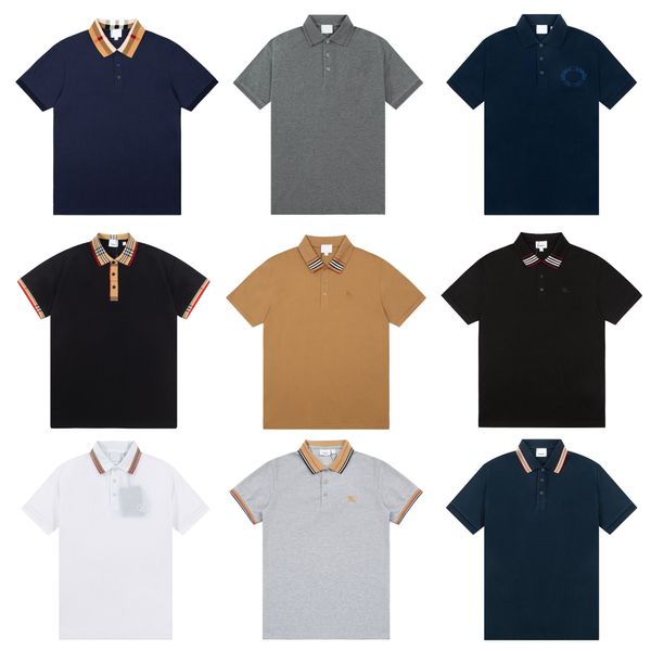 T-shirt de polo d'affaires de mode pour hommes T-shirt classique 100% coton de haute qualité avec logo brodé en lettre B, parfait pour les hommes d'affaires haut de gamme à porter taille asiatique