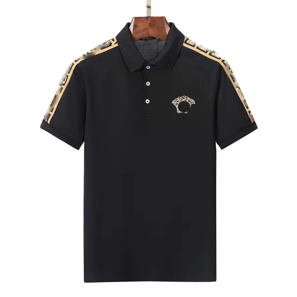 Polo a la moda para hombre, camiseta italiana de lujo para hombre, camiseta informal de manga corta a la moda para hombre, camiseta de verano talla asiática # M-3XL 002