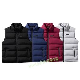 Gilet bouffant à la mode pour hommes, manteau rembourré en coton, doudoune chaude sans manches, automne-hiver, M-5XL