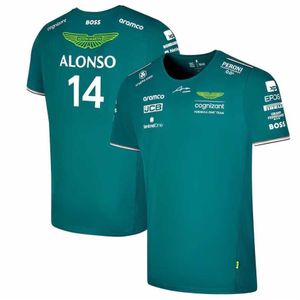 Herenmode t-shirt Oversized 2023 Nieuwe F1 Formule 1 Racing Team Aston Martin Aramco Cognizant Fernando Alonso Driver Summ209P