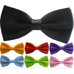 Moda para hombres Tuxedo Classic Color sólido Mariposa Fiesta de bodas Bays Bow Back Men Vintage Party Peinie Boind Tie