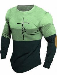 Heren Fi Designer Casual Heren Cross Line 3D Bedrukt T-shirt Retro Set Eenvoudig Modern Street Run Fitn Sport Lg Mouw v5sb #