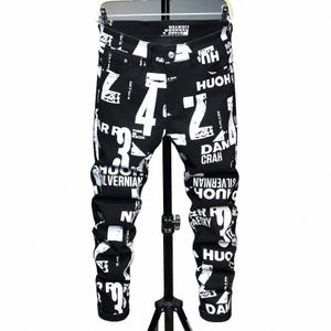 Fi Street – jean Hip-Hop pour homme, pantalon en Denim, extensible, coupe cintrée, de haute qualité, Style Punk, noir, 918s #, nouvelle collection 2023
