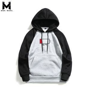 Mannen Fitness Jogger Sportkleding Lange Mouw Heren Hoodies Sweatshirts Mode Elektromagnetische Afdrukken Stiksels Mannen Hoodie 220725