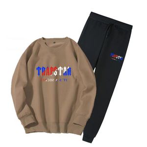 Pantalon en polaire pour homme femme Survêtement Tendance à capuche 2 pièces Ensemble Sweat à capuche Sweatpants Sportwear Jogging Outfit Trapstar Logo pour Printemps Automne 3XL Homme Vêtements