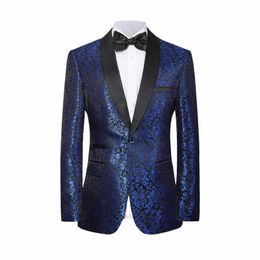 Heren Bloemendiner Prom Bruiloft Fiable Heren Tuxedo Jacket One Butt Avondjasje Blazerjassen voor heren Tweed Blazer t4sx #