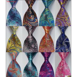 Cravate florale pour hommes cravate en soie or bleu Jacquard fête de mariage tissé Design de mode Gz7201116 7Of1J