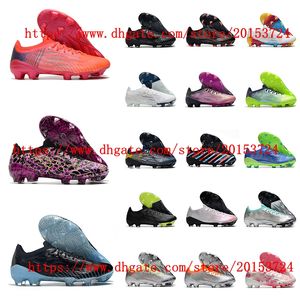 Chaussures de football pour hommes, bottes FG, crampons de Sport d'entraînement en plein air, rose et blanc