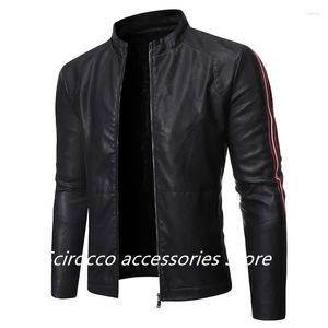 Veste de moto en fourrure pour hommes, automne et hiver 2023, col montant, personnalité polyvalente, cuir PU lavé