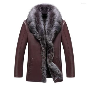 Arriva – manteau en fourrure pour hommes, de haute qualité, chaud, hiver, un manteau, Plus peluche, décontracté, Faux épais, col rabattu, taille S-5xl