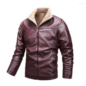 Veste en cuir Pu pour hommes, fourrure, vente rapide, Amazon automne/hiver, plateau tournant, peluche, velours d'agneau, grande taille, manteau de Locomotive